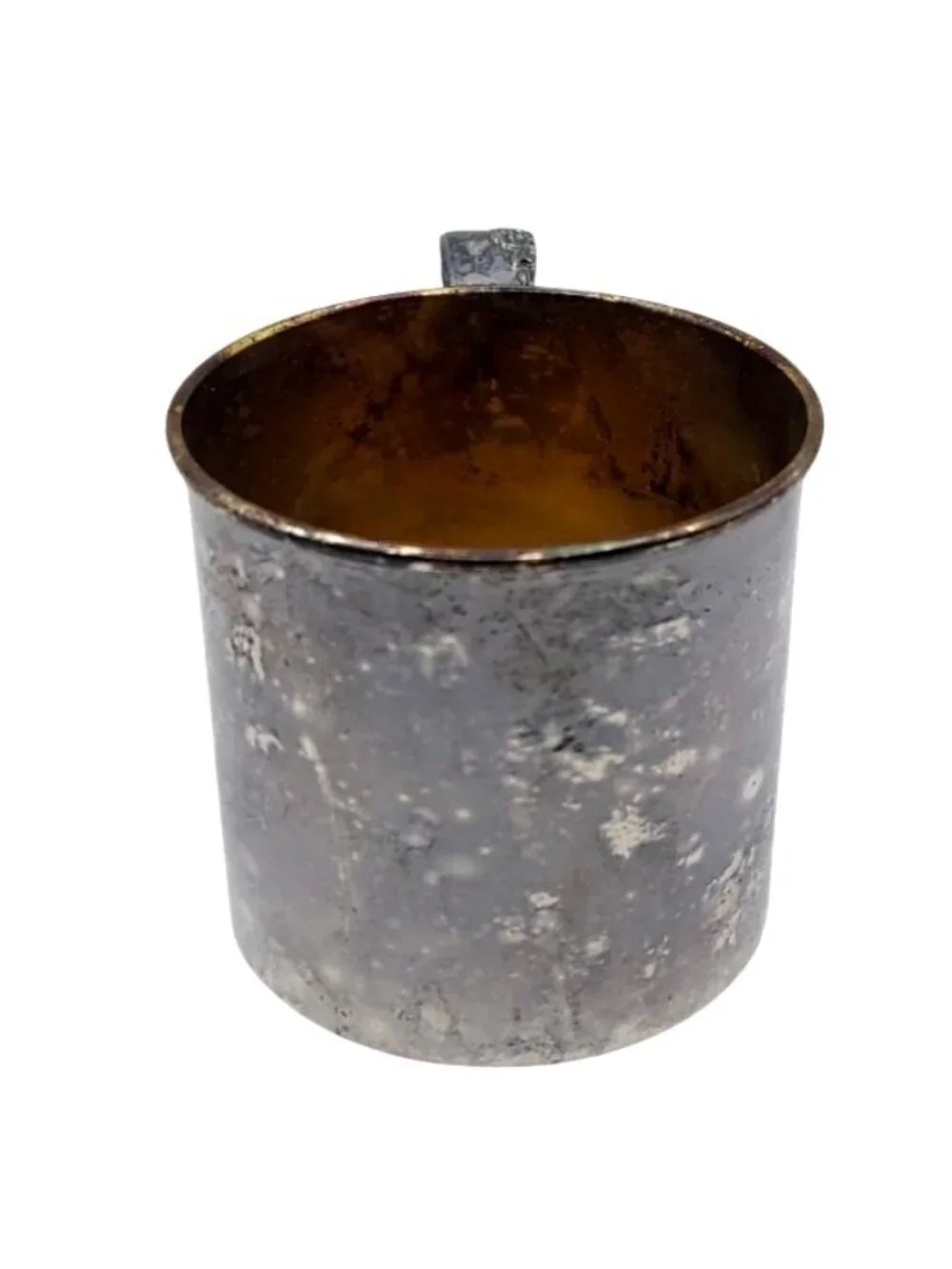 Silver Plated Childs Cup 1881 Rogers Lilac Time w/ Original Box Antique Floral